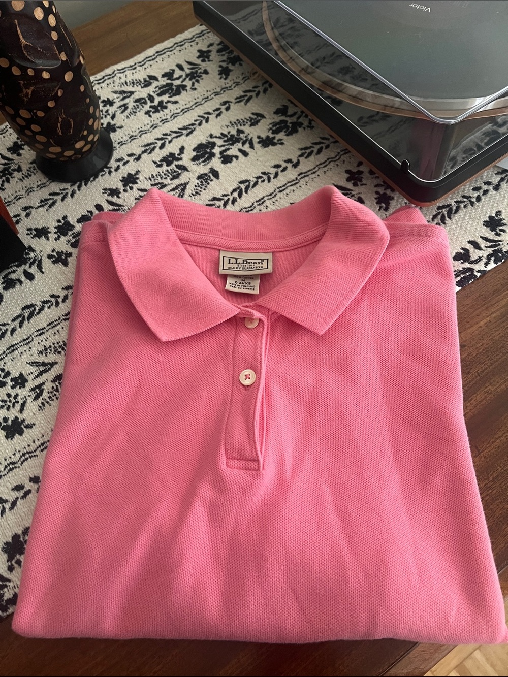 L.L. Bean Coral Pink Short Sleeve Polo